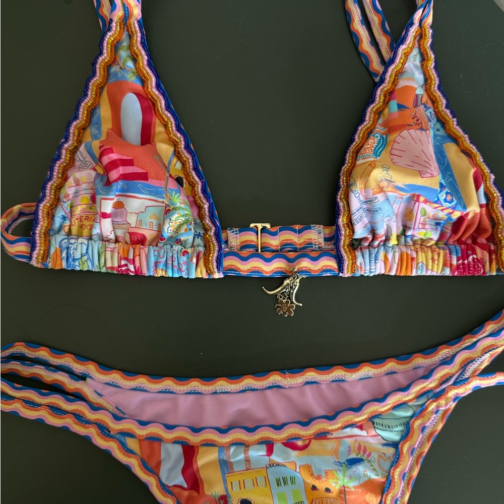 Colorful Patterned Bikini Set
